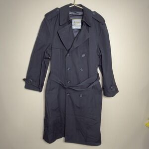 LONDON FOG Men's Double Breasted Trench Coat Gray Size 42R
